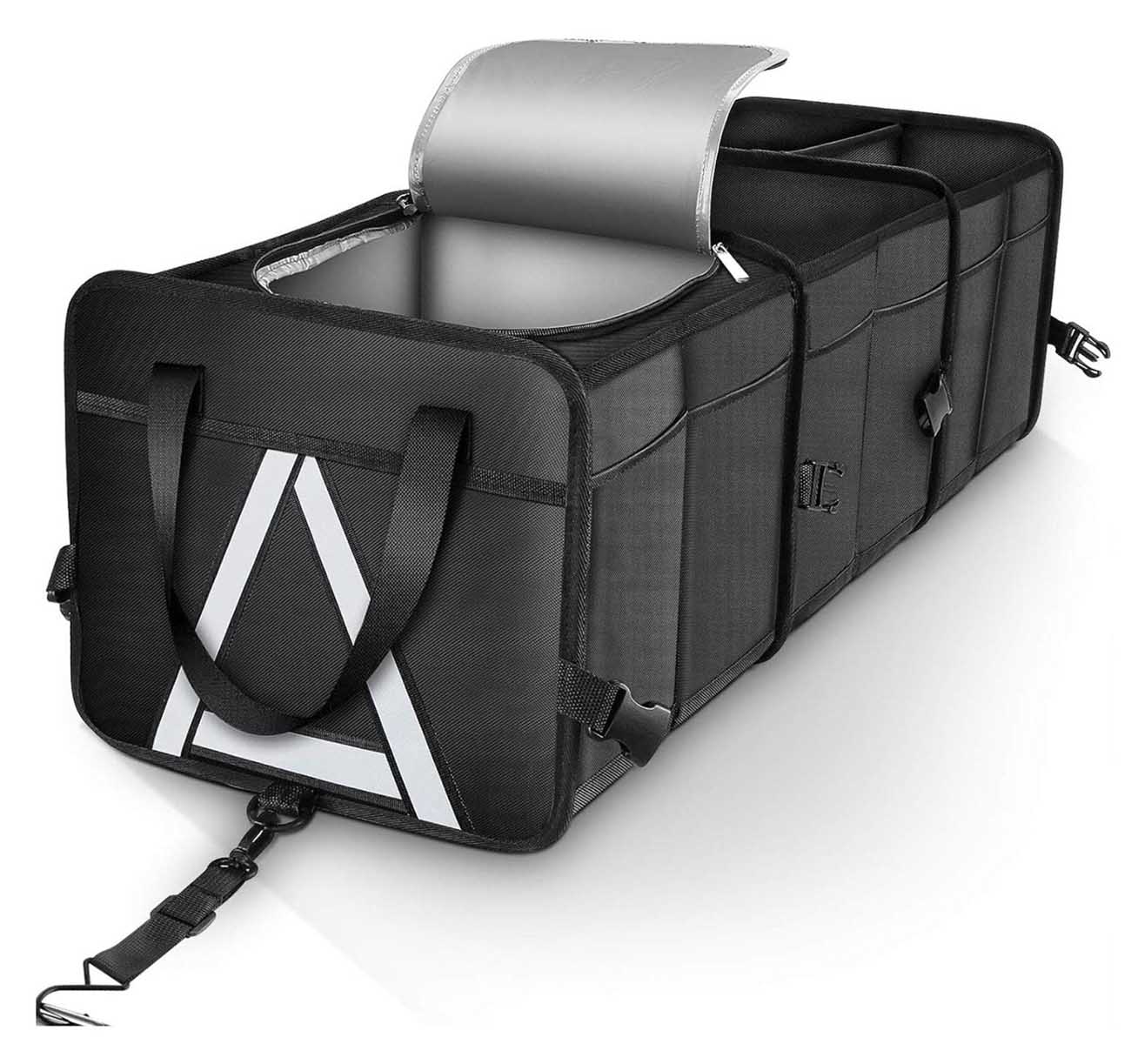 Green Car Trunk Organizer / 80L Capacity / Foldable / Perfect for Camping