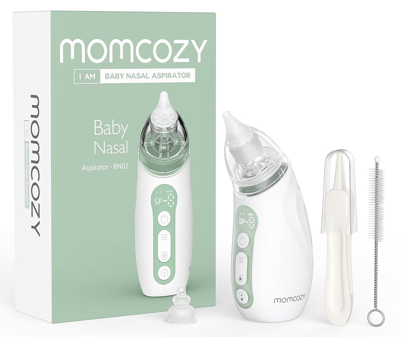 شفاط انف كهربائي للاطفال من Momcozy / يعمل بالبطارية / موسيقى هادئة اثناء الاستخدام