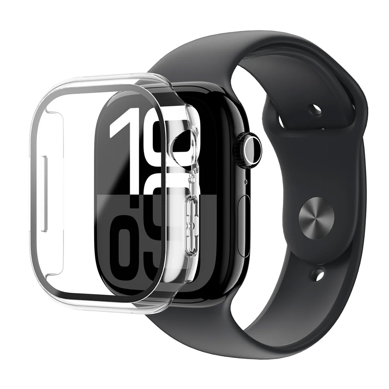كفر شفاف + حماية AmazingThing Radix لساعة ابل 10 / حجم 42 / ضد الطيحات و الخدوش