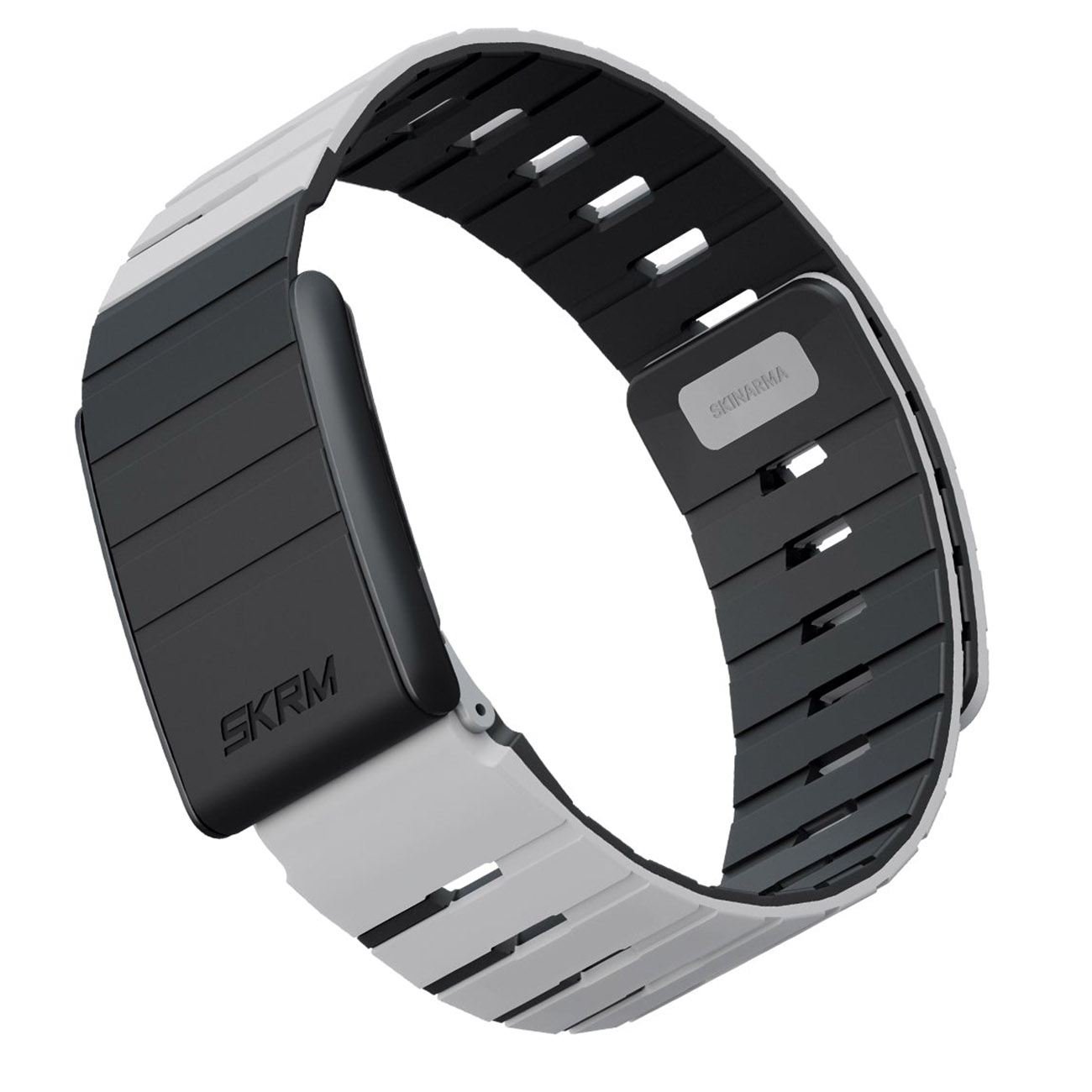 سير Gemini من SKINARMA / يدعم Whoop 5 و Whoop MG / سليكون ناعم / لون Chalk