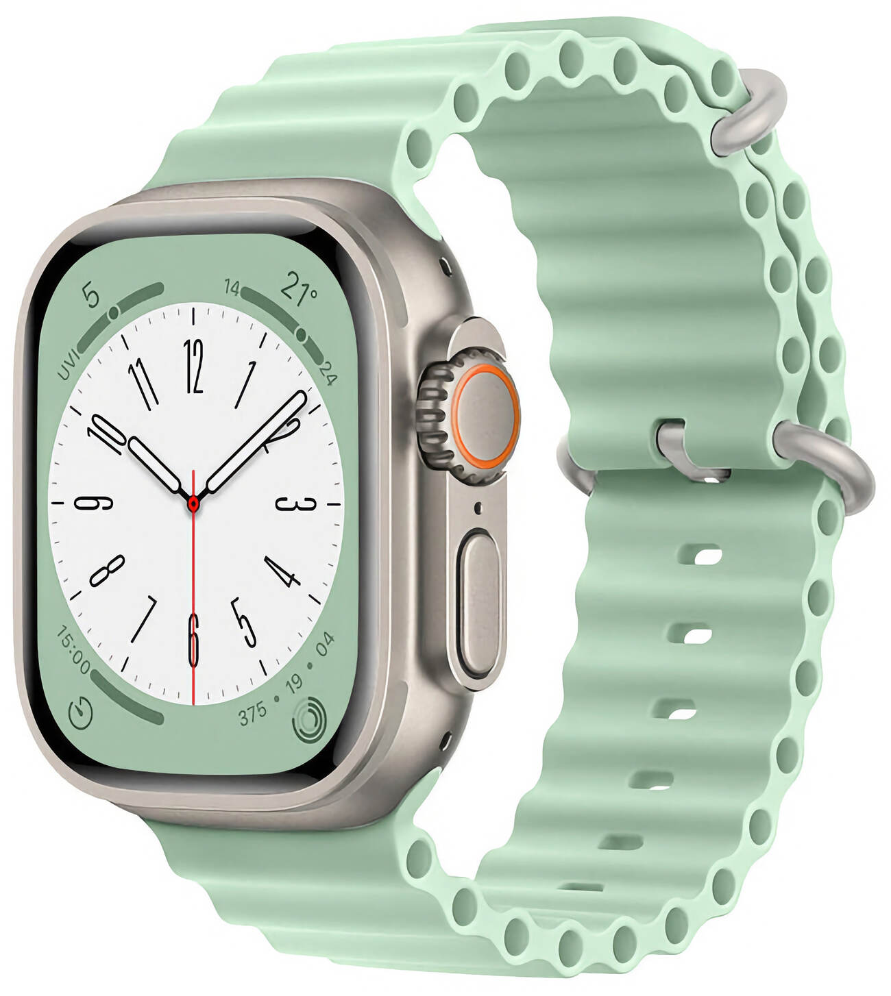 Apple Watch Ultra 974Bands Ocean Band Strap / 49 mm / Green Tea