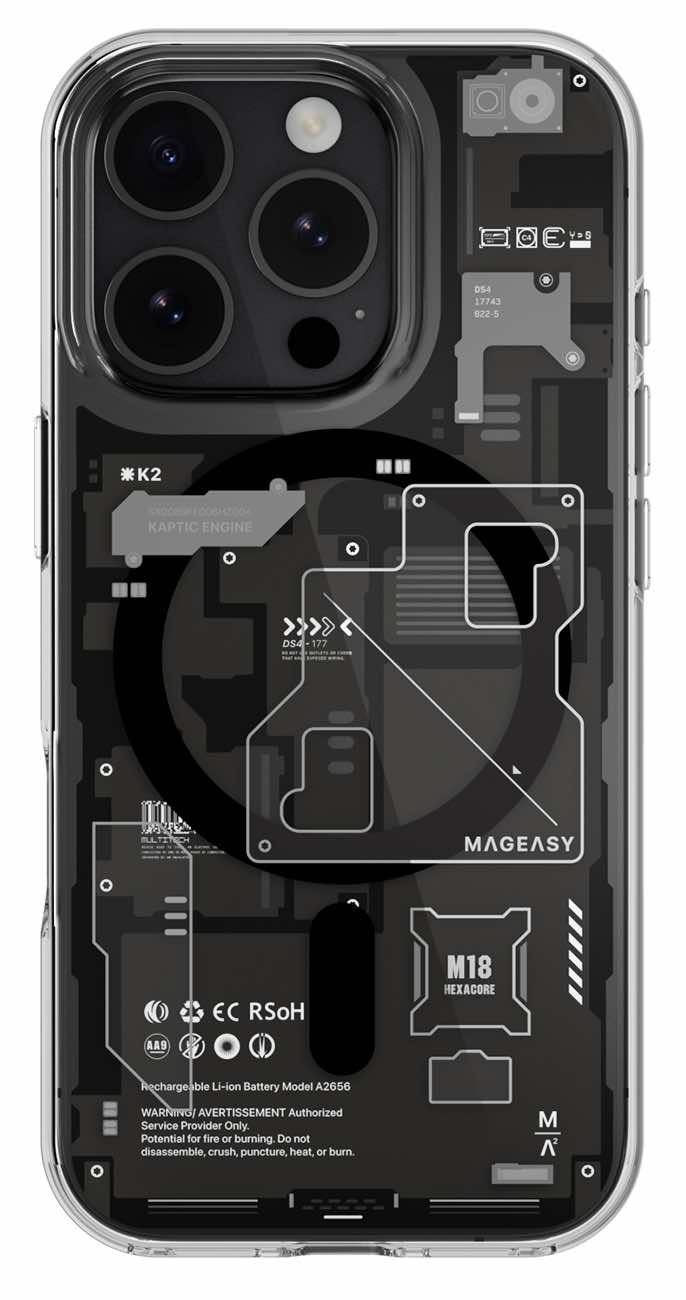 MagEasy X Ray Case for iPhone 16 Pro / Support MagSafe / Drop-Resistant / Ash