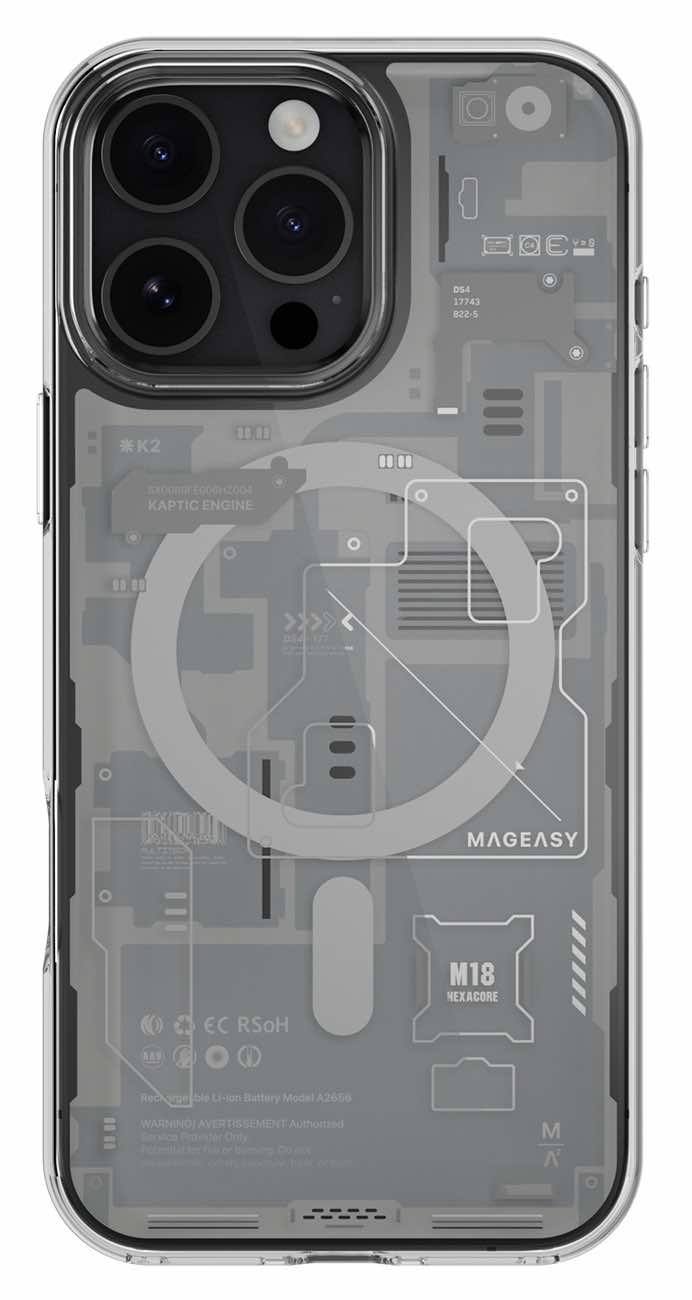 MagEasy X Ray Case for iPhone 16 Pro / Support MagSafe / Drop Resistant / Grey