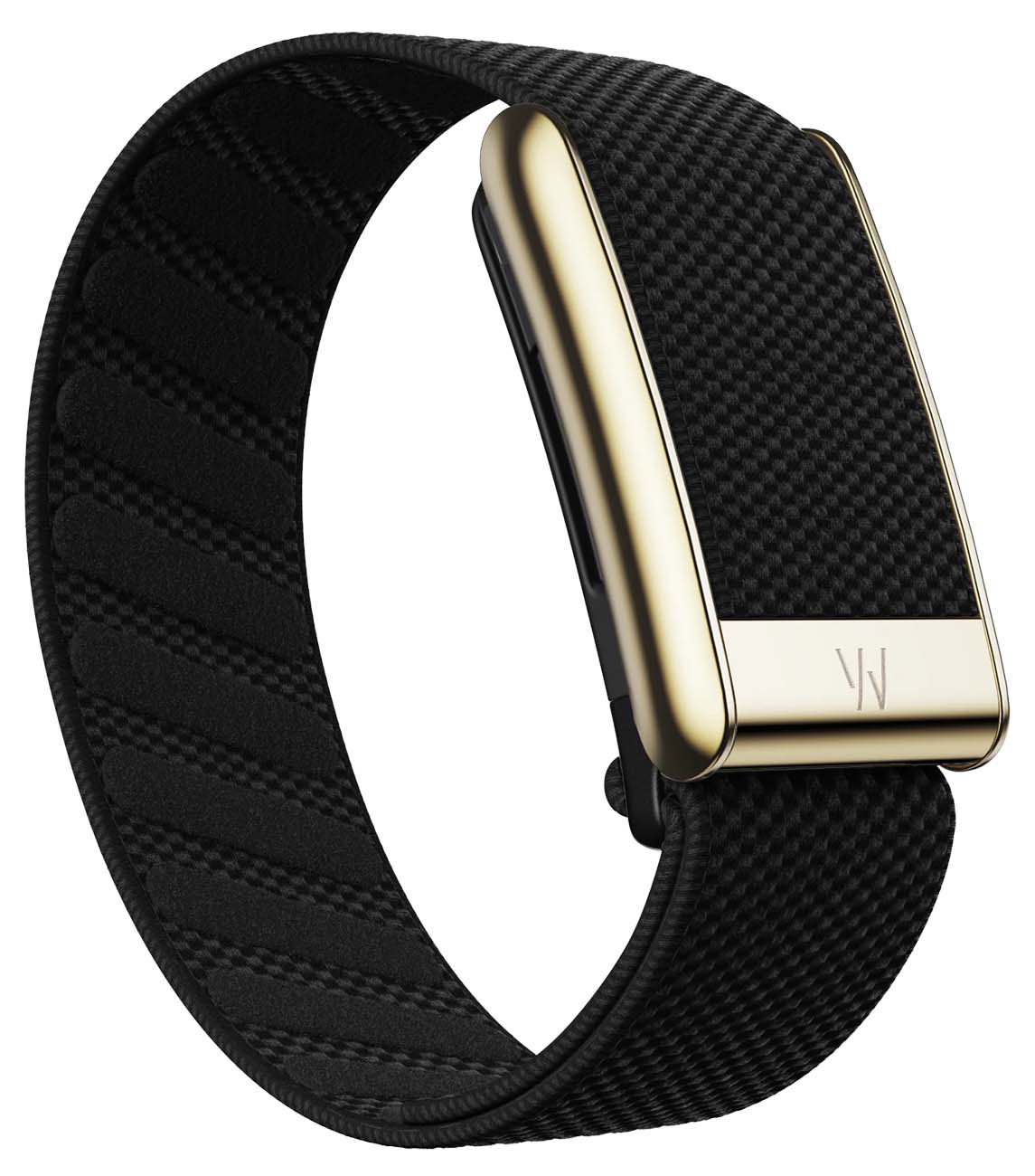 Whoop 5 SuperKnit Luxe Band / Obsidian with Gold Frame