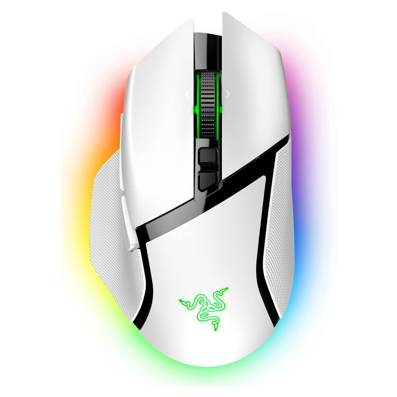 ماوس الجيمنغ Basilisk V3 Pro من Razer / لاسلكي / حساس 30K DPI / اضاءة RGB / ابيض