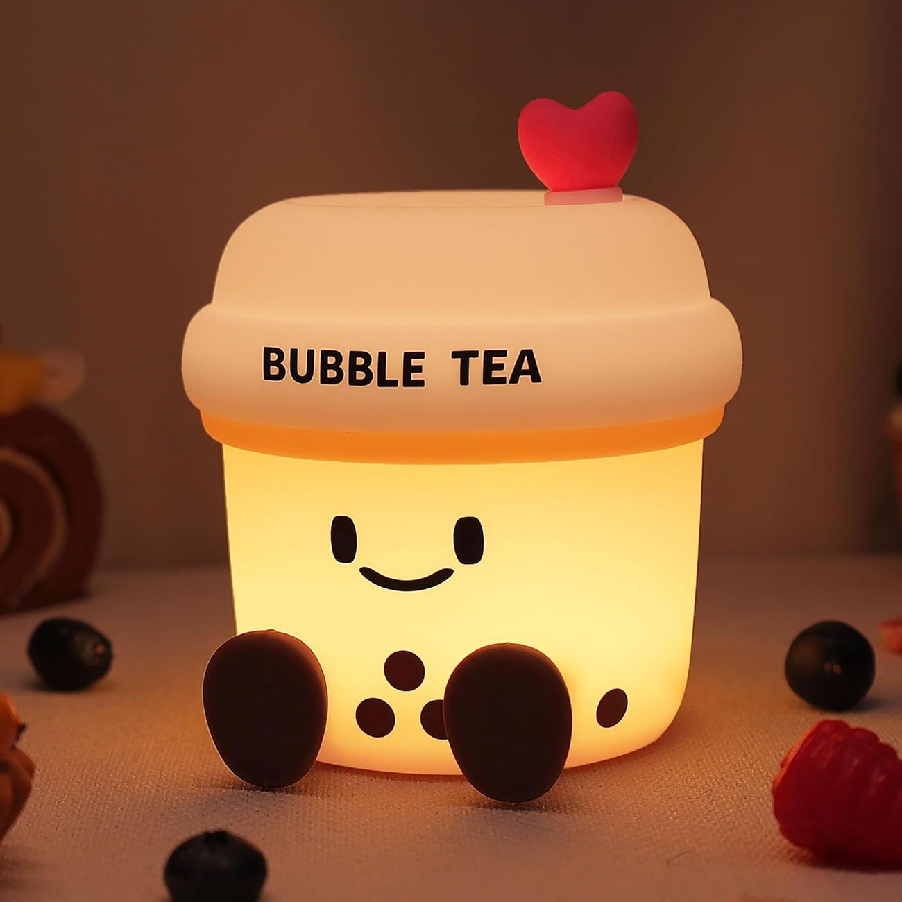 Cute Bubble Tea Light / Made of Soft Silicone / Squeezable & Soft