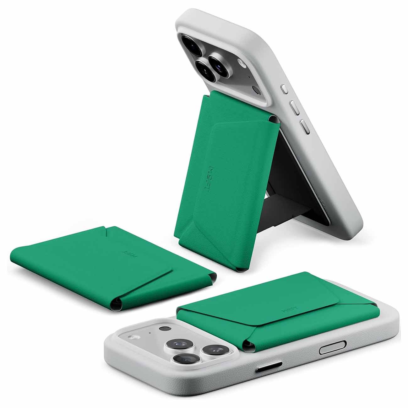 MOFT Magnetic Stand & Wallet for Phone / MagSafe Compatible / RFID Protection / Oz Green