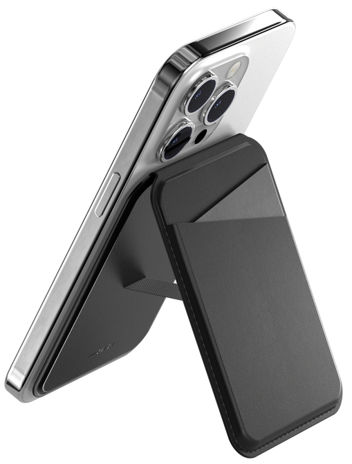 MagEasy Snap Magnetic Stand & Card Holder / Supports MagSafe / Black