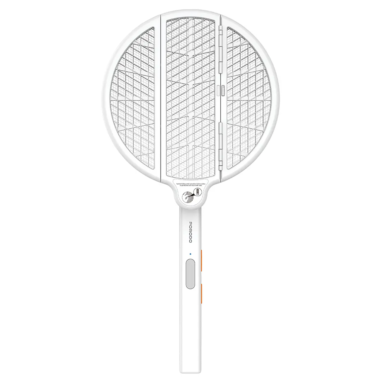 Porodo Electric Insect Zapper Racket / Foldable Design / Battery Powered / Quiet & Safe Operation