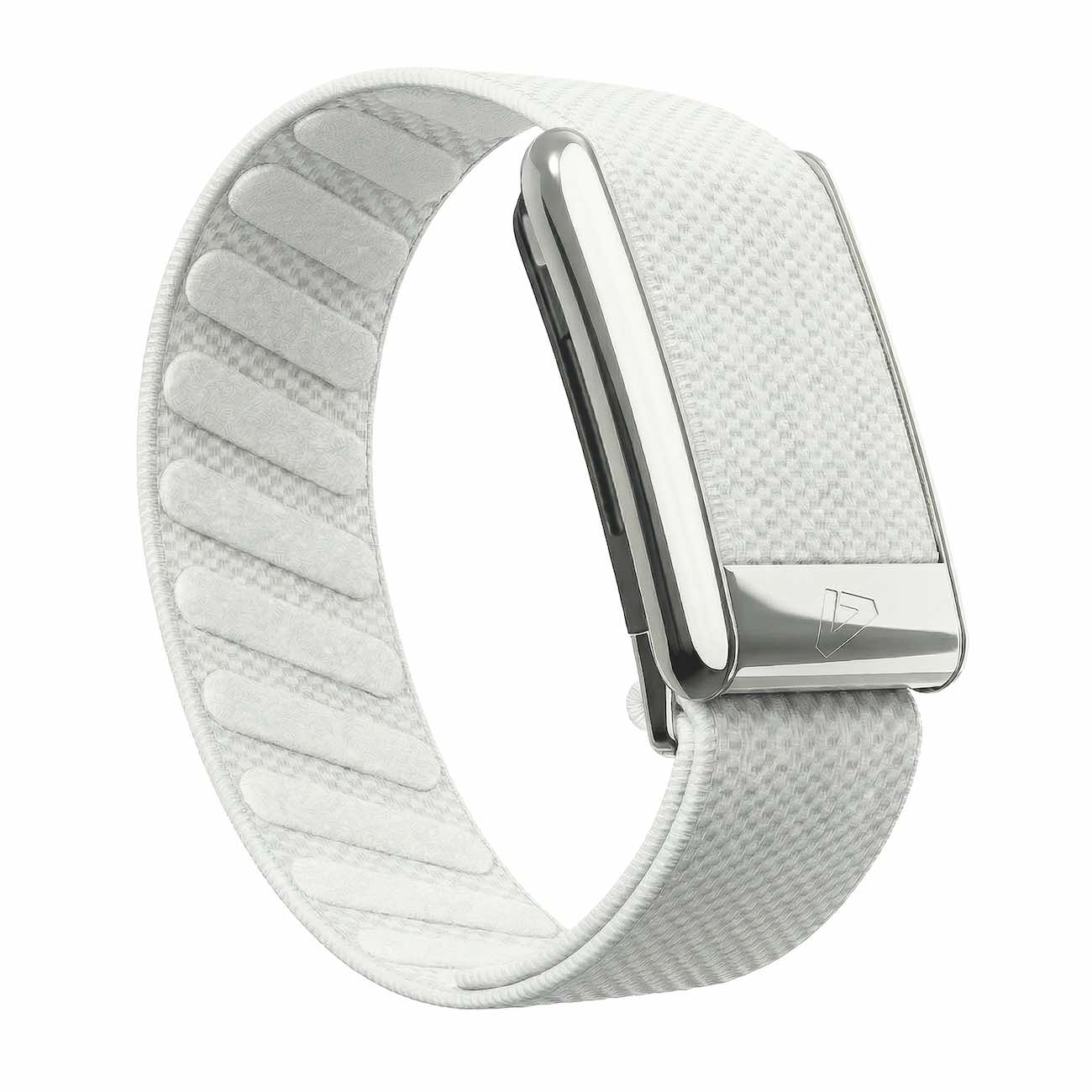 سير Dash يدعم Whoop 5 / ابيض مع اطار فضي لامع