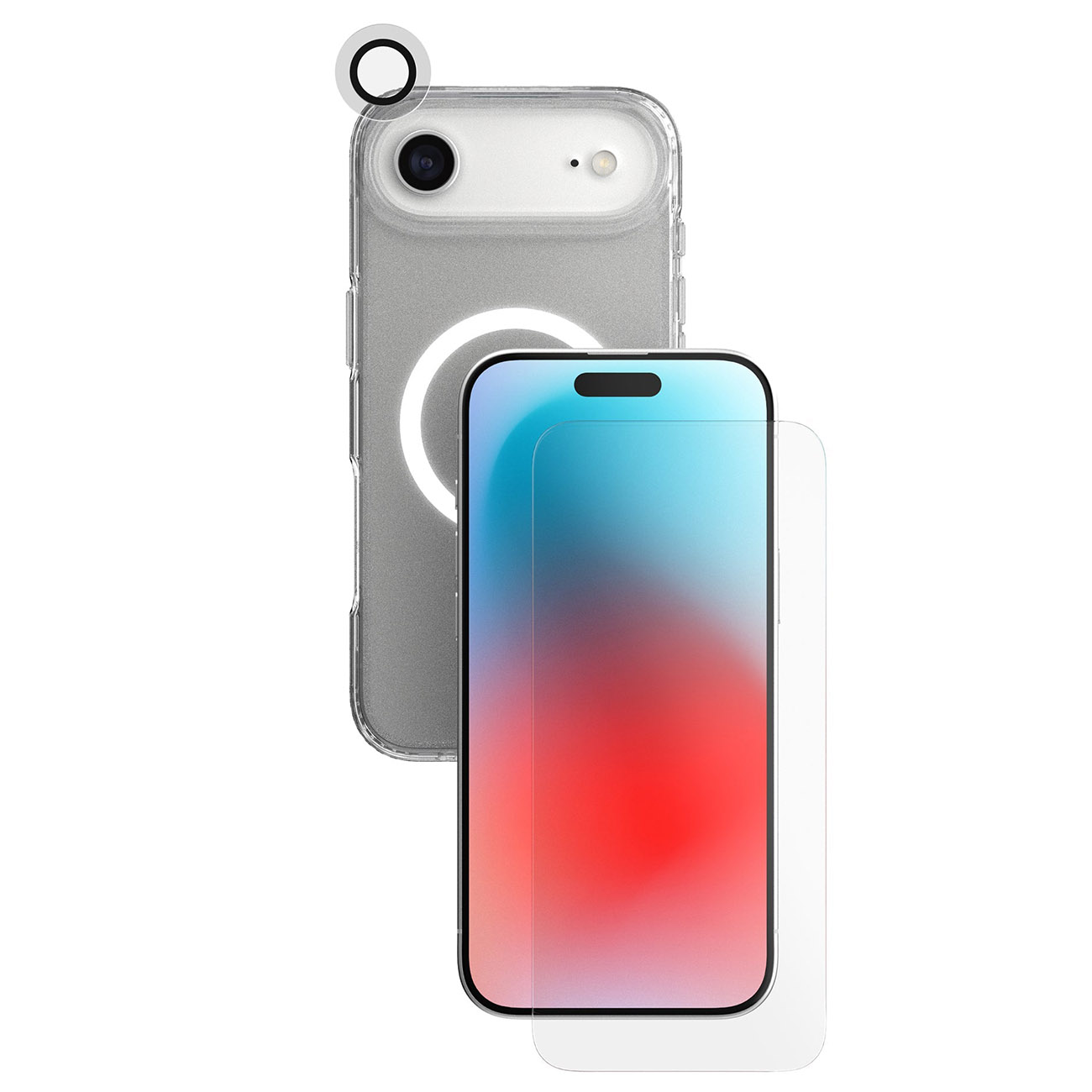 Tech21 Bundle for iPhone 17 Air / Clear Case + Clear Screen Protector + Camera Lens