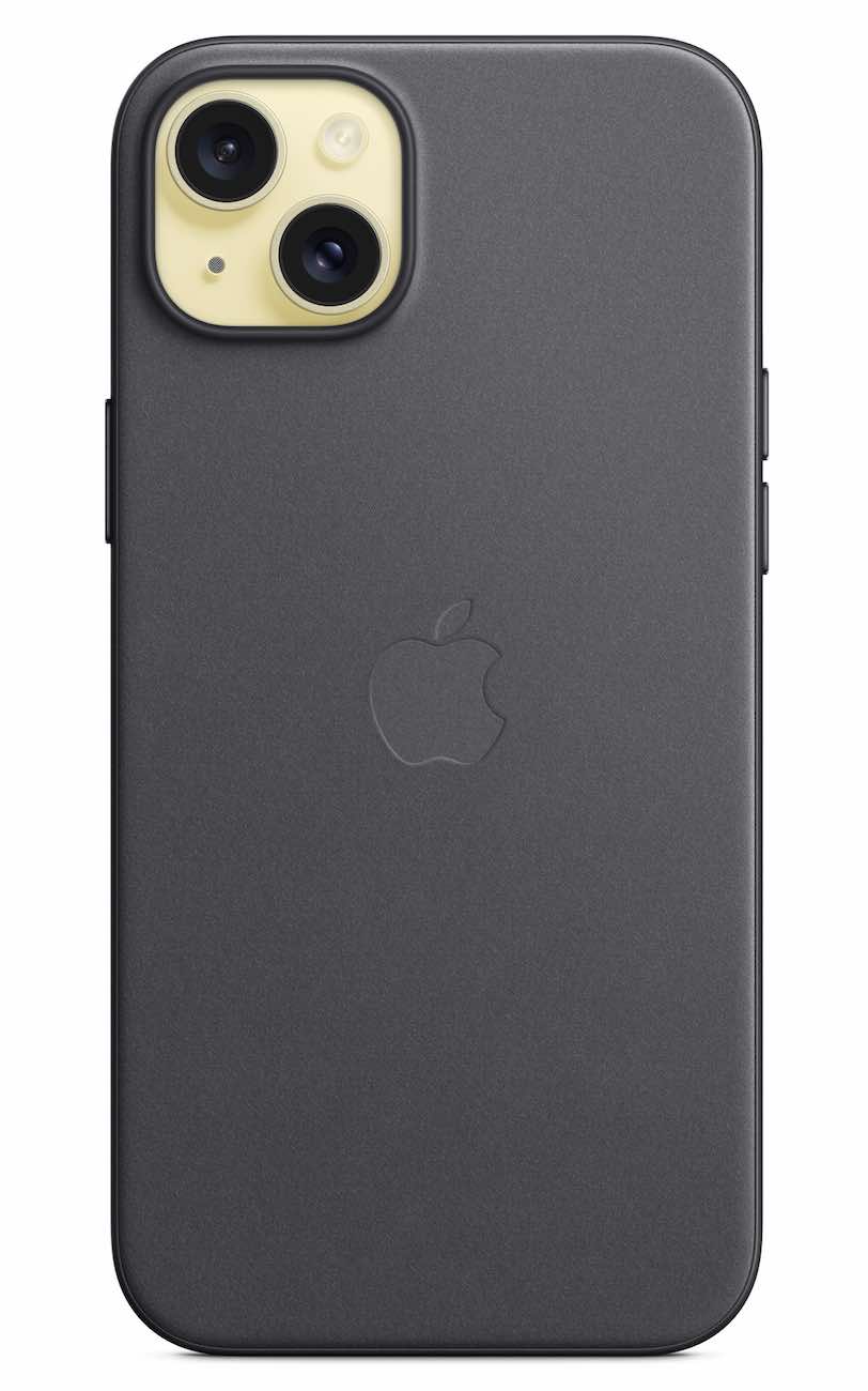 Original Apple FineWoven Case for iPhone 15 Plus / Supports MagSafe / Black