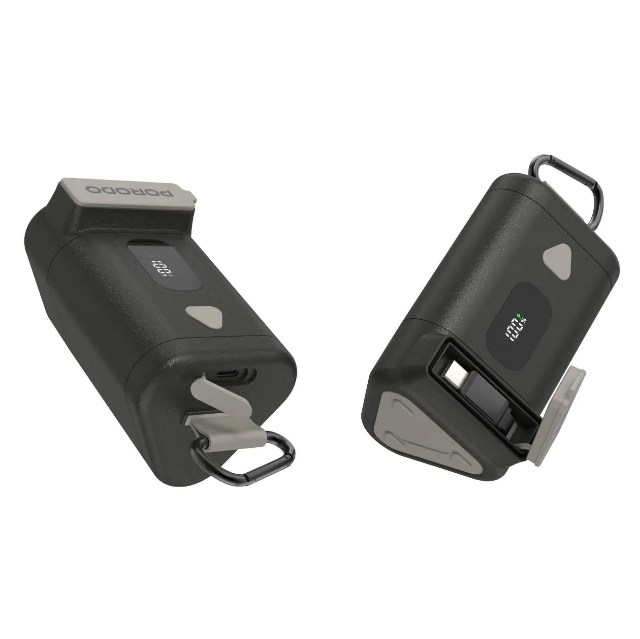 بطارية بورودو سعة 15 الف mAh / مدخل تايب سي + واير تايب سي مدمج / قوة 65 واط / مع شاشة رقمية 