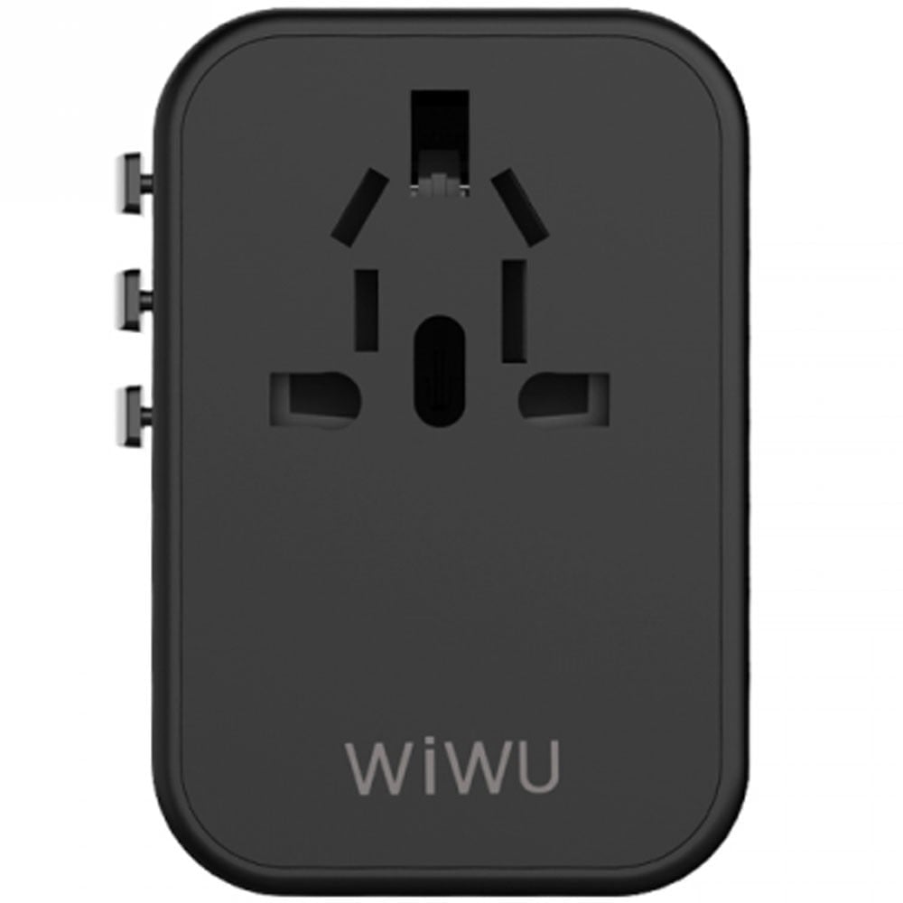 WiWU Travel Adapter / With 3 USB & 2 Type-C Ports / Universal Plugs ...