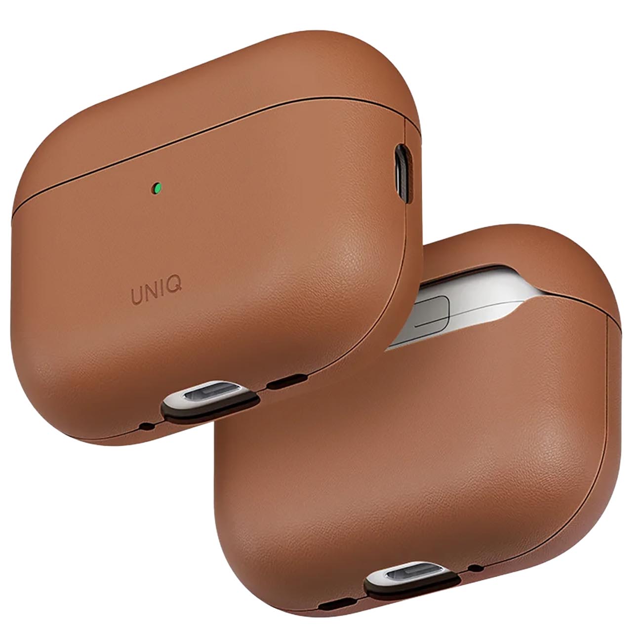 كفر يونيك Lyden Vex لسماعة ابل AirPods برو 3 / جلد / ضد الطيحات / لون Caramel