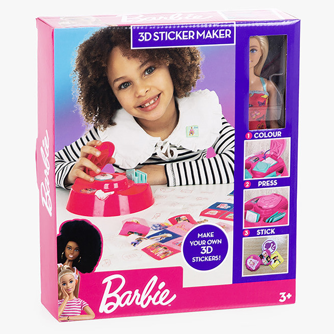 3D Sticker Maker Toy / With Barbie Doll
