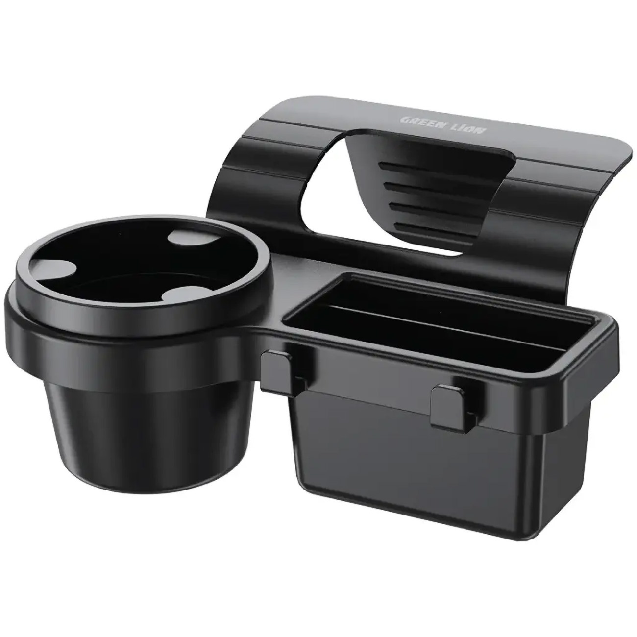 Green Car Window Organizer / Phone & Cup Stand + Built-in Hook / Compatible with Most Cars