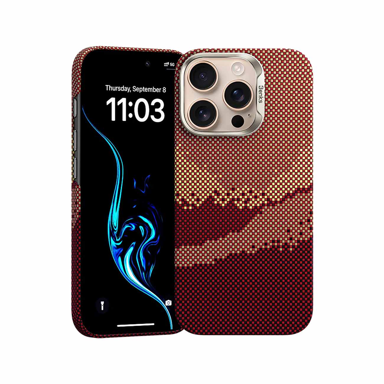 Benks Case for iPhone 16 Pro Max / Kevlar Fiber / Slim & Lightweight / MagSafe / GoldenTide