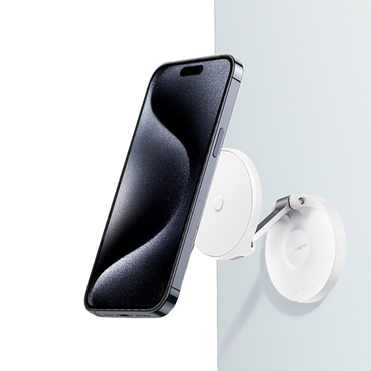 ستاند MagPro المغناطيسي للجوال من بيسوس / يدعم MagSafe / قابل للطوي / يدور 360 درجة / ابيض