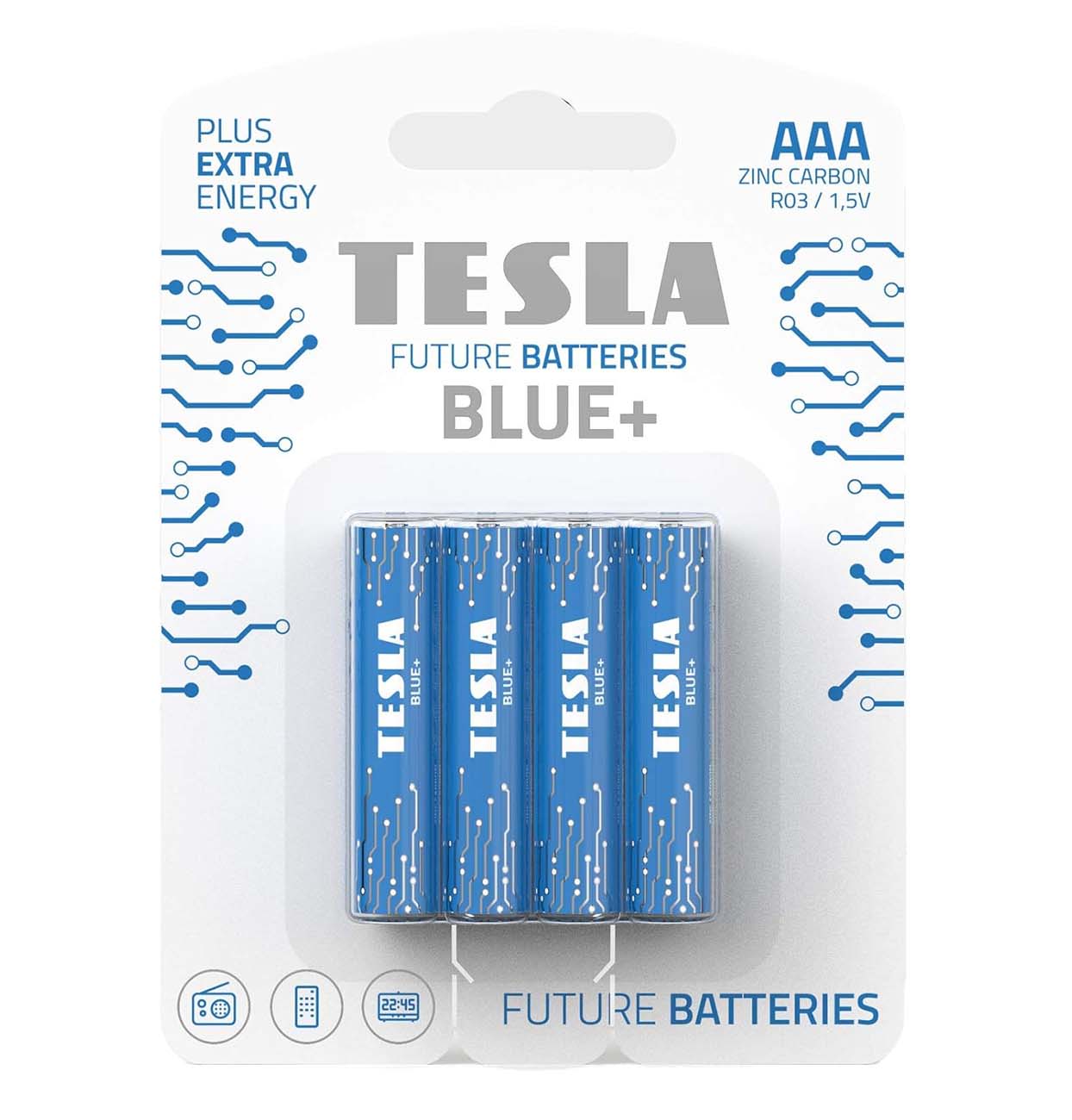 بطاريات TESLA Blue بلس نوع AAA / حزمة من 4 بطاريات