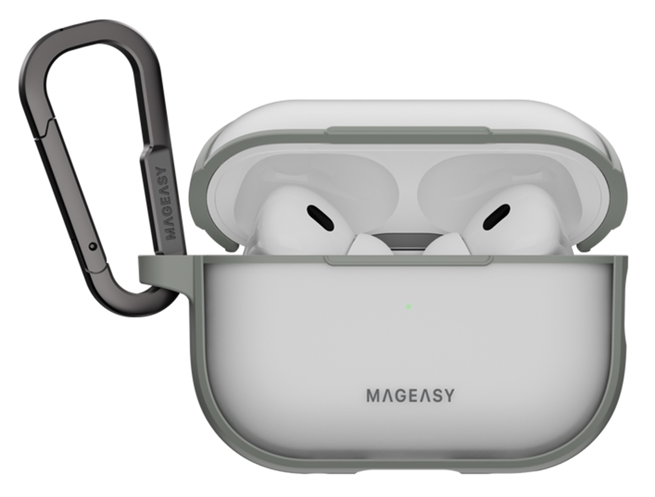 كفر MagEasy Roam لسماعة ابل AirPods برو 1 و برو 2 / يحمي من الطيحات / رصاصي شفاف