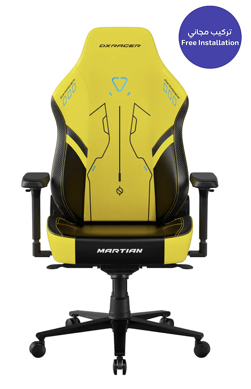 DXRacer Martian Series Gaming Chair / Leather / Premium Quality / Yellow & Black