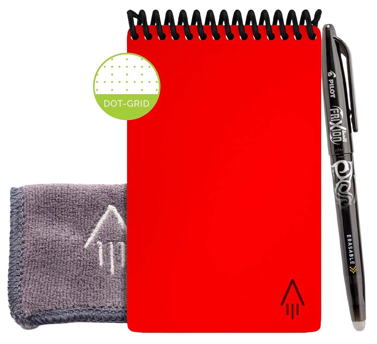 Rocketbook Core Mini Smart Notebook / Reusable / Includes Pen / Size 3.5x5.5 inches / Red