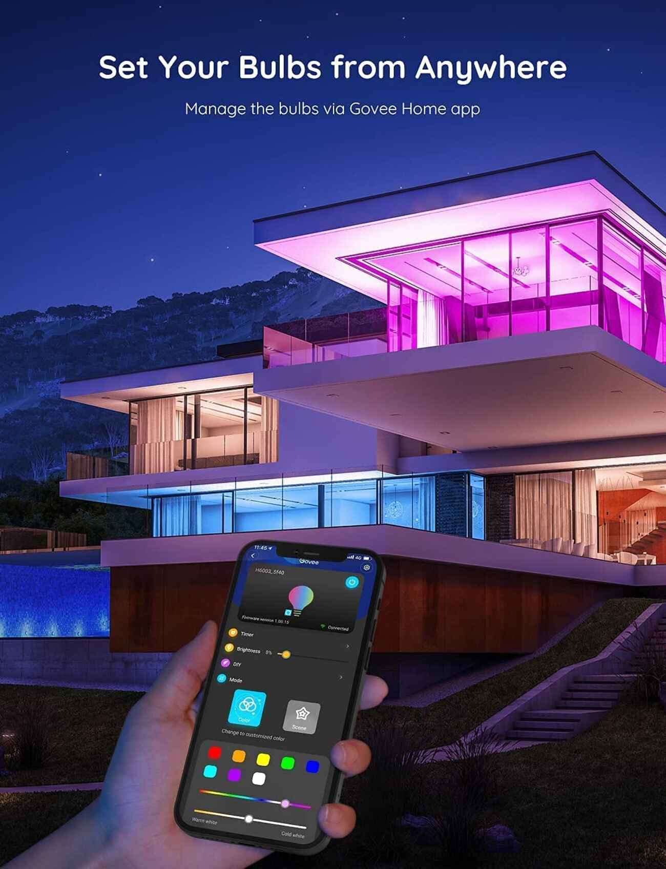 Govee Smart LED Light Bulb WiFi / WiFi & App Control in Qata