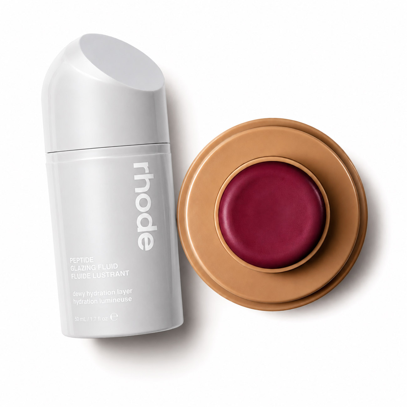 Rhode Radiant Berry Skin Bundle / Plum Blush + Glazing Fluid Serum in Qatar