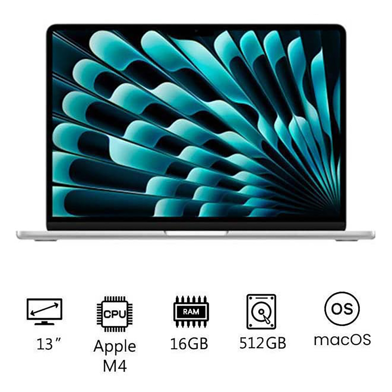 Apple MacBook Air M4 / 13-inch / 512GB Storage / 16GB RAM / Silver