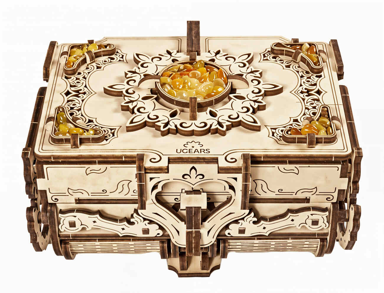Ugears Mechanical Model Kit / Wooden Pieces / Unique 3D Design / Jewelry Box