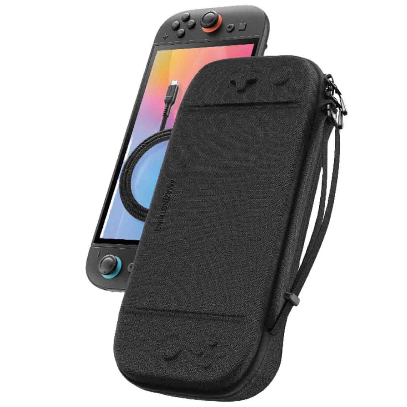 AmazingThing Nintendo Switch 2 PlayShield EDC Case  / Water-Resistant / Slim & Lightweight / Black