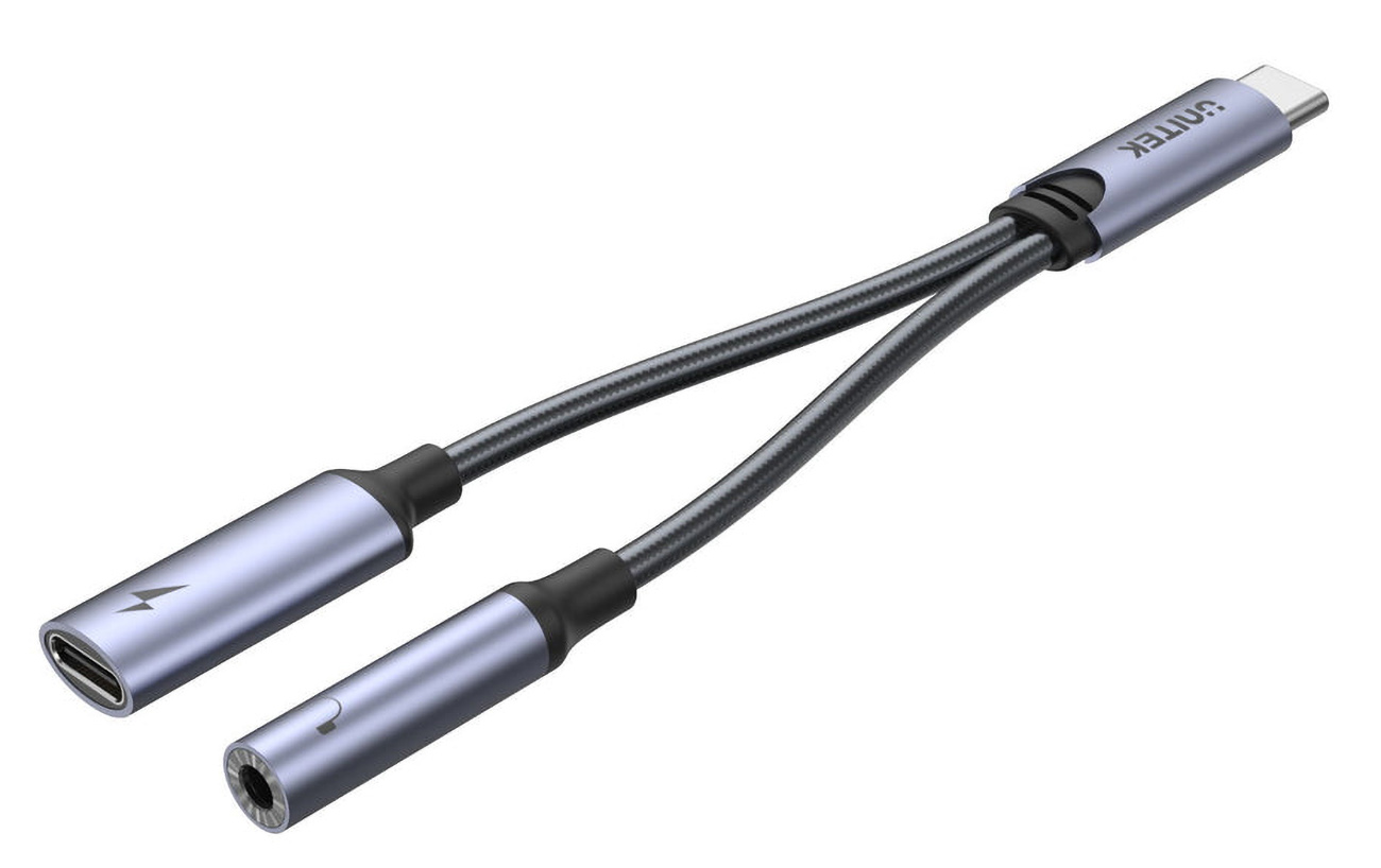Unitek Adapter / Convert Type-C to Audio Jack + Type-C / PD 60W Power