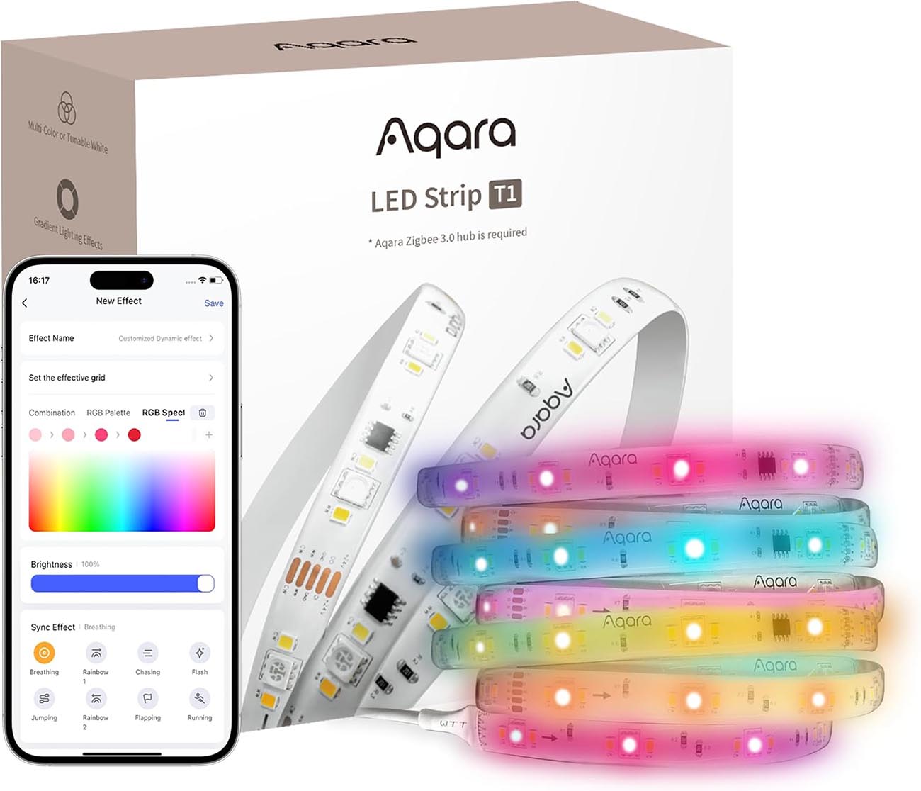 Aqara T1 Light Strip / Support Wireless Connectivity / 16 Million Colors / 2 Meters