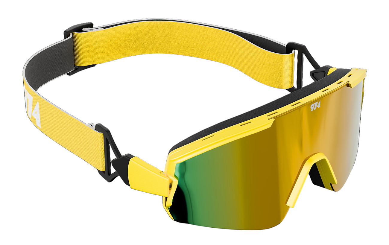 نظارة واقية من 974Guards / اصدار صيفي / مع عدسة شمسية + عدسة ليل شفافة / اصفر