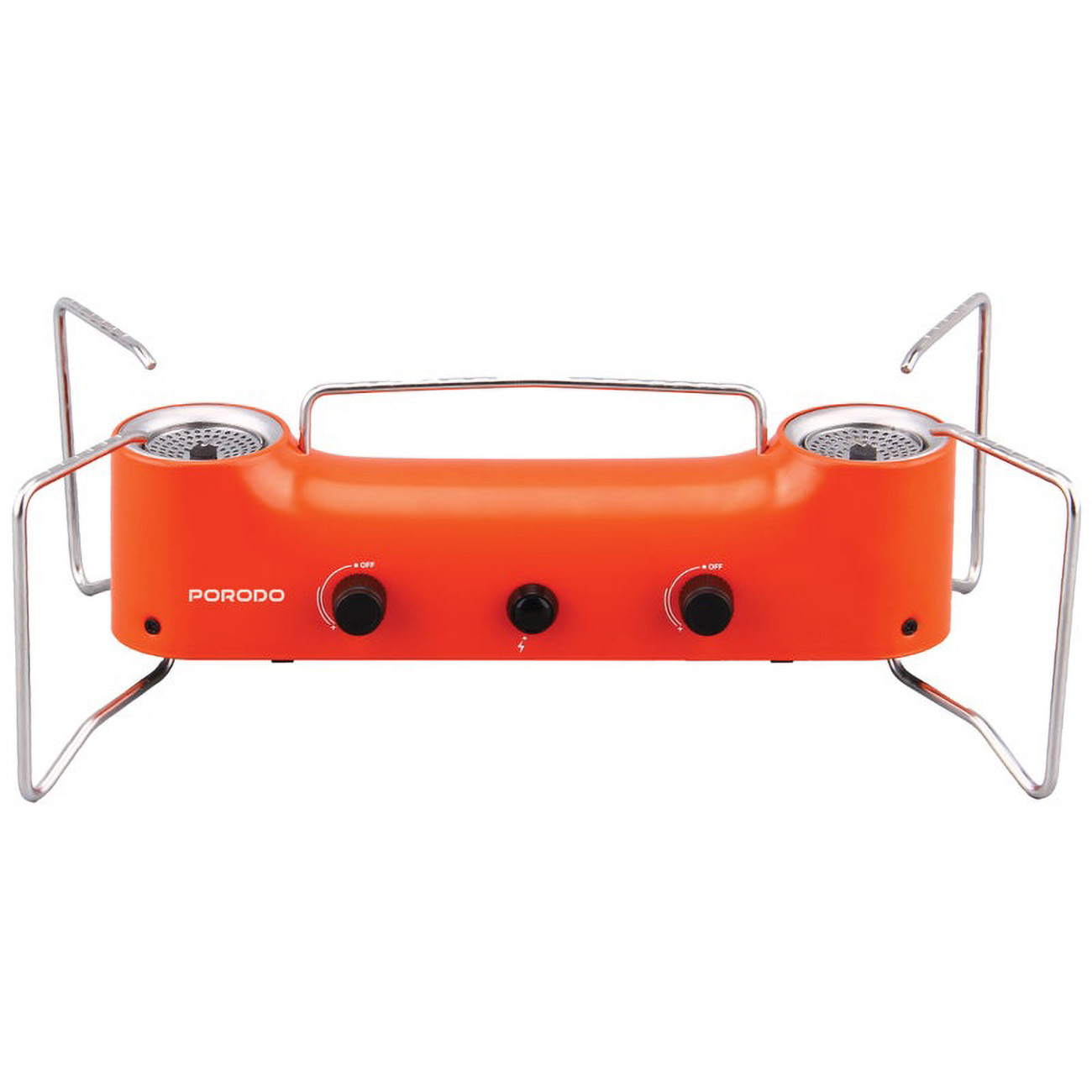 موقد غاز بشعلتين من بورودو / قابل للطي / اشعال الكتروني / يعمل بغاز البيوتان