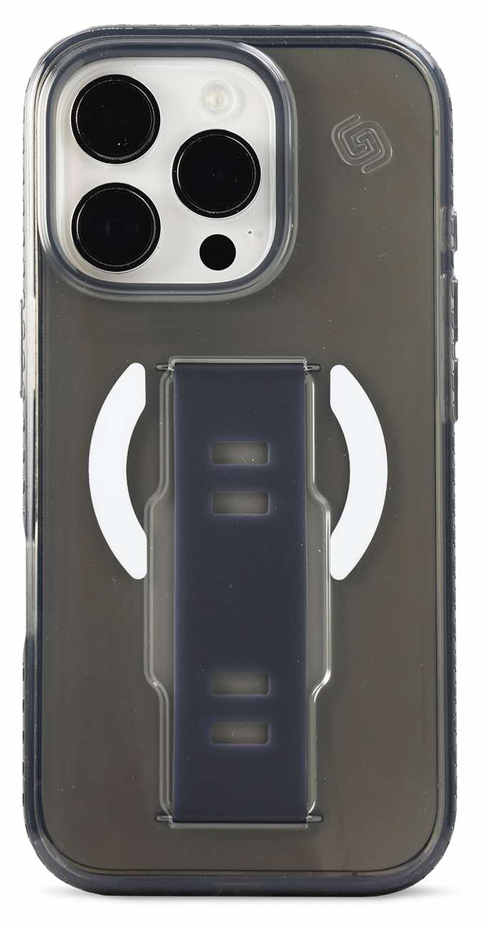 كفر Grip2u لايفون 16 برو / مع مسكة مدمجة / يدعم MagSafe / اصدار نحيف / لون Smoky