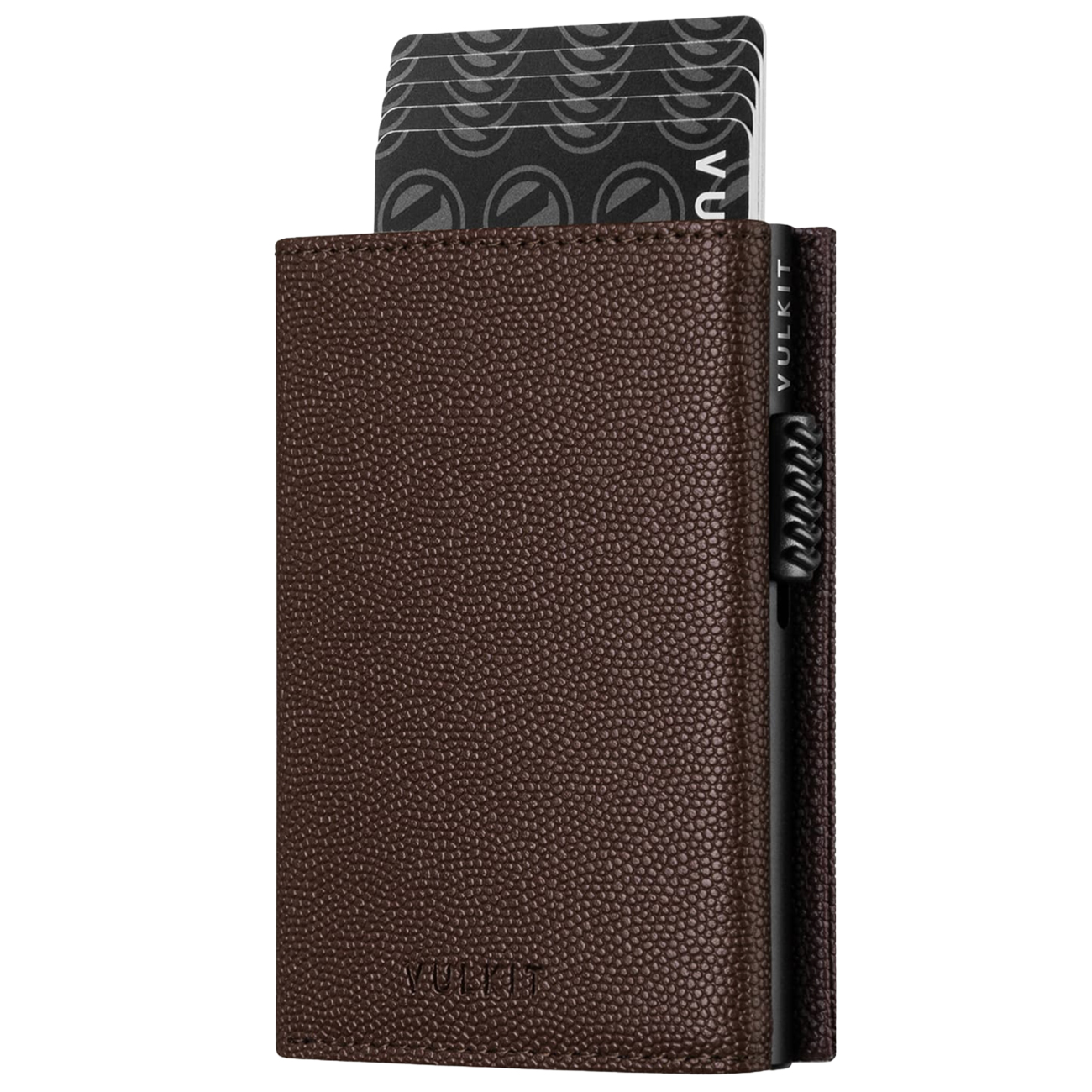 VULKIT Card Wallet / RFID Protection / Holds Up to 6 Cards / Limited Edition / Dot Pattern Brown