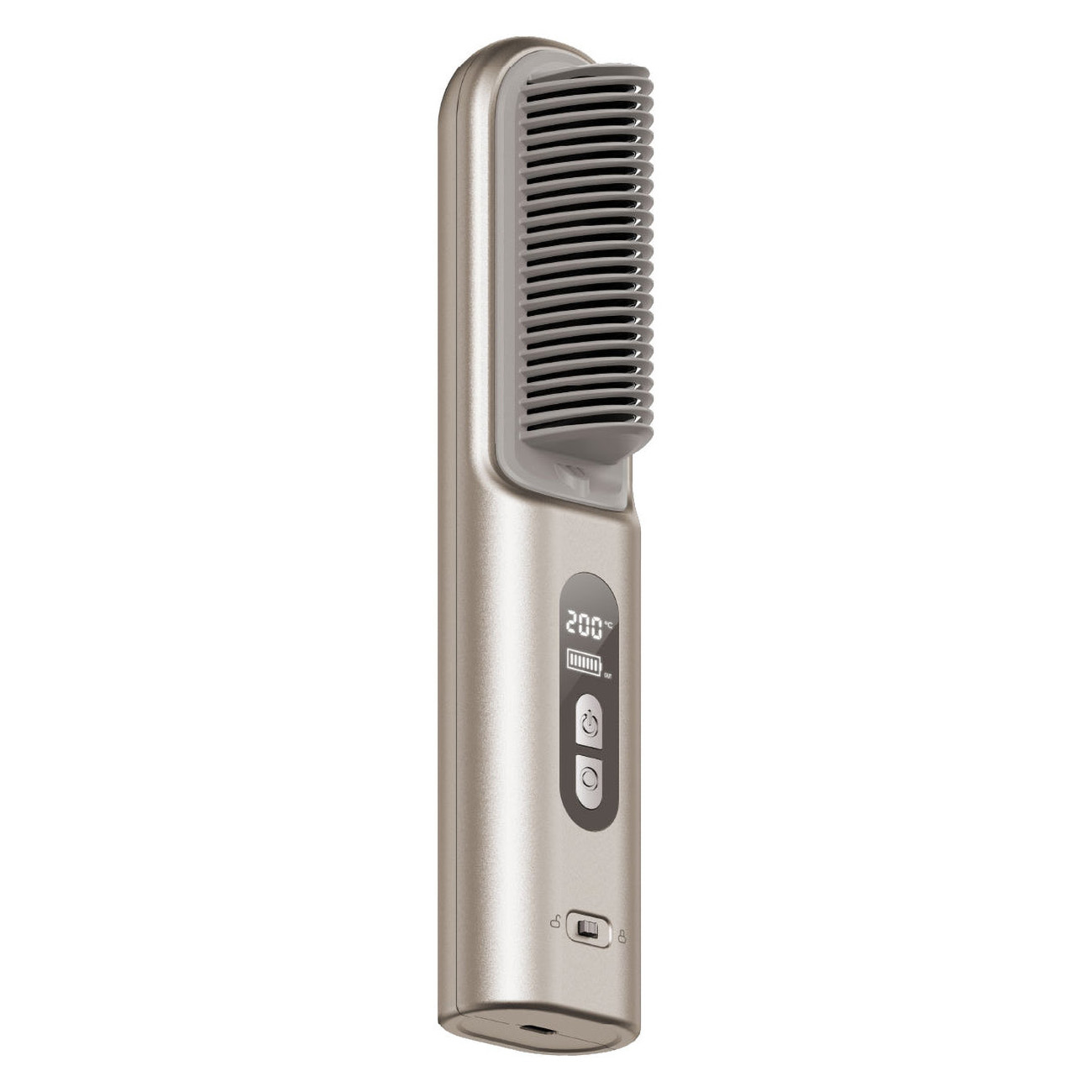 Momax Cordless Straightening Brush / Battery-Powered / 6 Temperature Settings / Negative Ion Tech