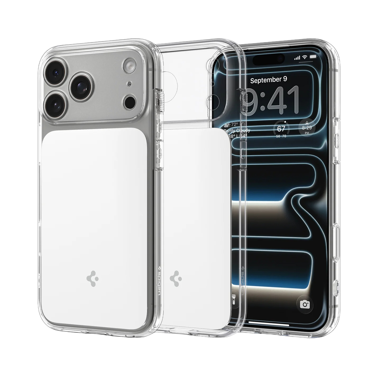 Spigen Ultra Hybrid T Case for iPhone 17 Pro / Supports MagSafe / Glossy White