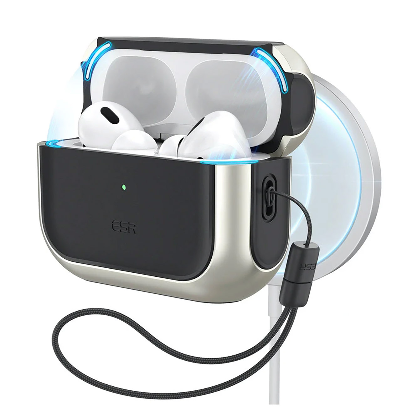 ESR Magnetic Case for Apple AirPods Pro 3 / Drop-Resistant / MagSafe / Titanium