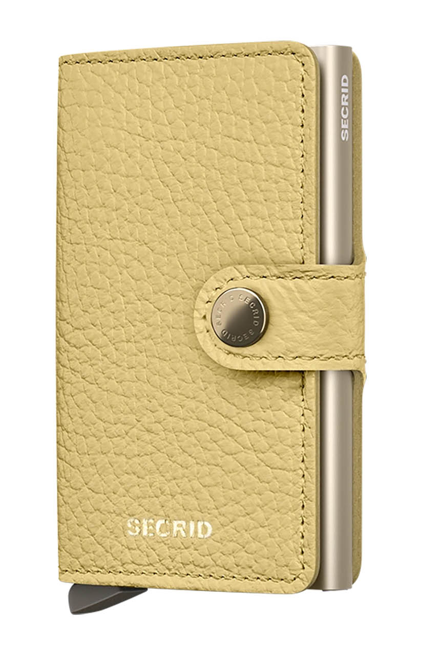Secrid Miniwallet Card Holder / RFID Protection / Premium Leather / Elegant Design / Yellow