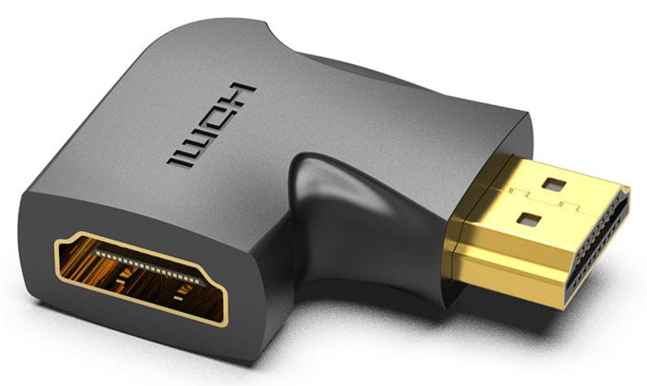 قطعة لتحويل مدخل HDMI الى مخرج HDMI من Vention / زاوية 90 درجة / تدعم دقة 4K