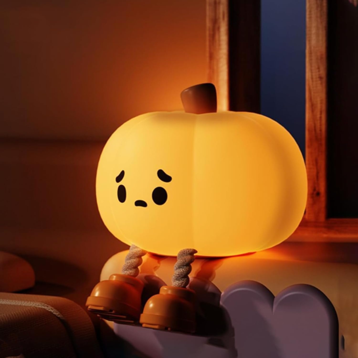 Cute Pumpkin Light / Made of Soft Silicone / Squeezable & Soft