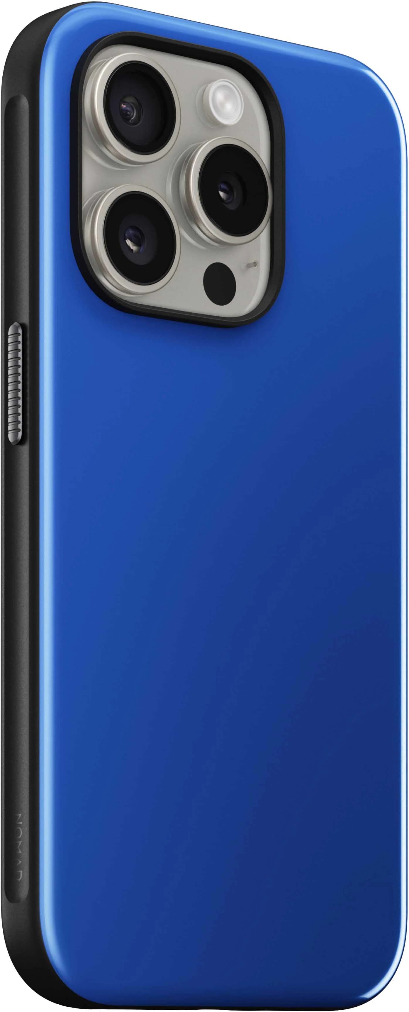 Nomad Sport Case for iPhone 15 Pro Max / Drop-resistant / Supports MagSafe / Blue with Black Trim