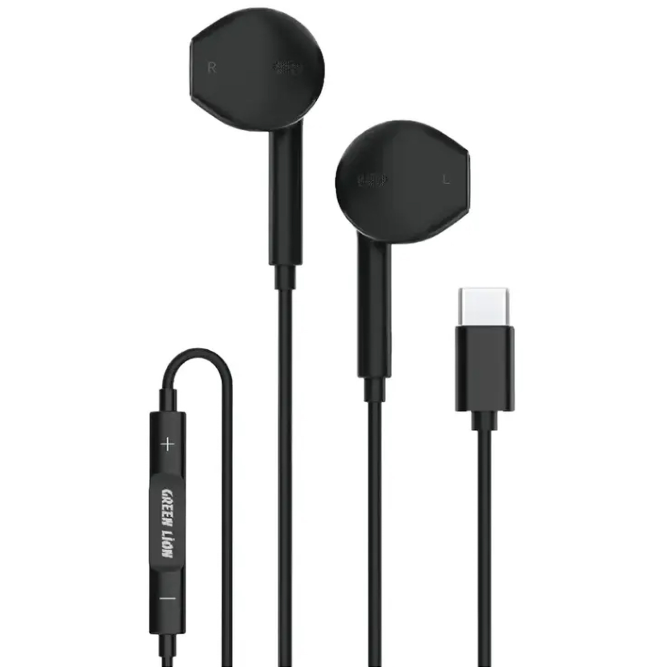 Green Wired Earphones / Type-C Port / 1.2 Meters