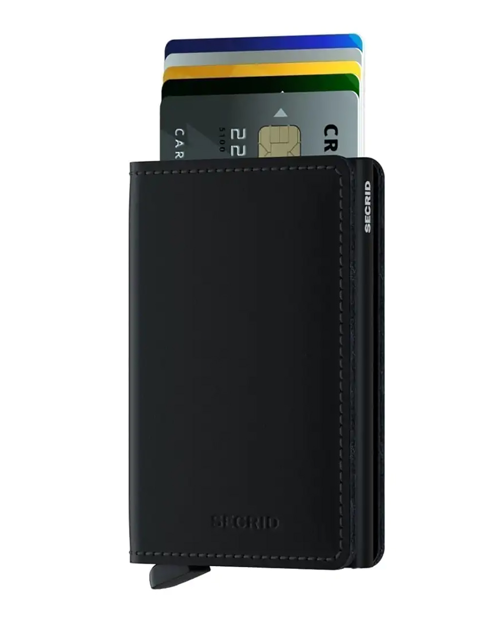 Secrid Slimwallet Card Holder / RFID Protection / Matte Leather / Elegant Design / Black