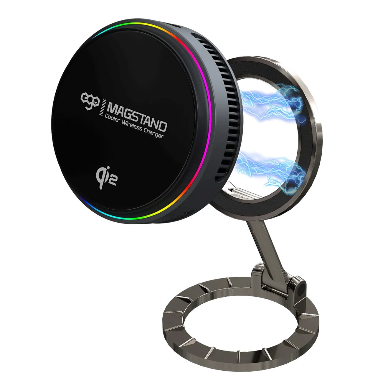 ego Wireless Charger & Stand / Dual Magnetic Design / Fast Qi2 Charging 15W / Built-in Cooling
