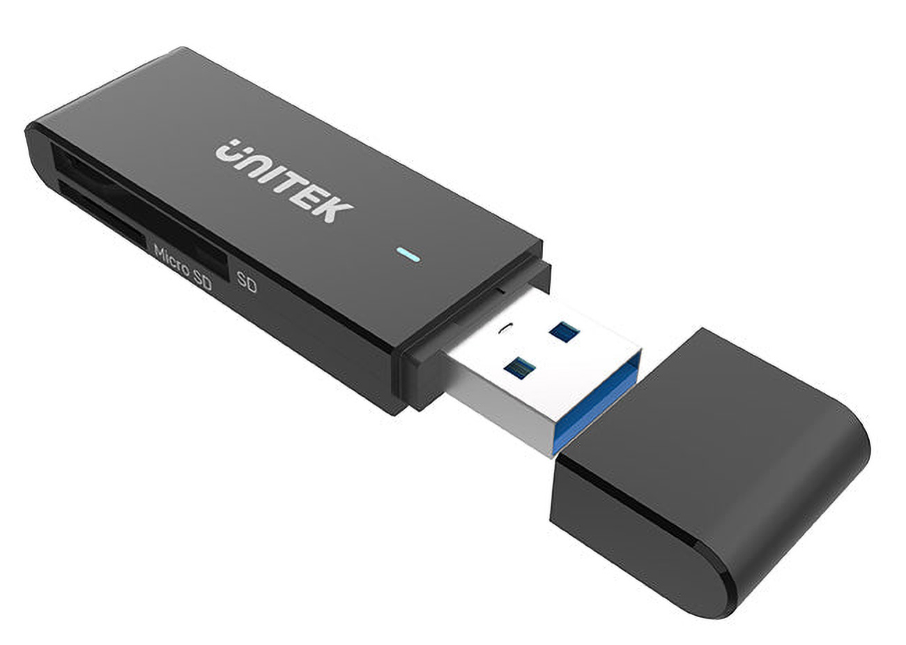 Unitek USB-A Card Reader / 5Gbps Speed / Supports Instant Reading of Micro SD & SD Cards