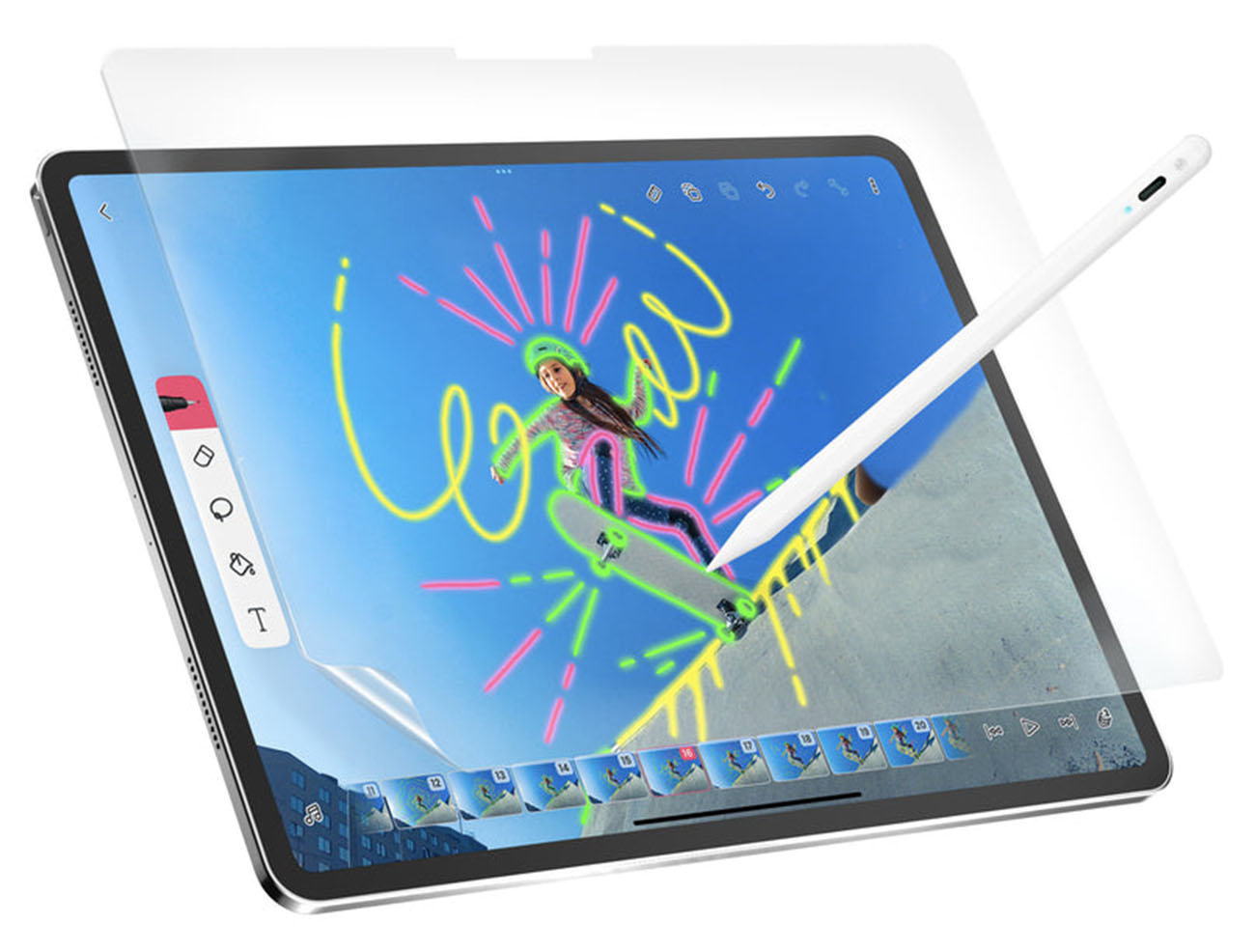 حماية SwitchEasy لايباد برو حجم 11 انش / زجاج شفاف / تحمي العين من الاشعة الضارة / صلابة 9H